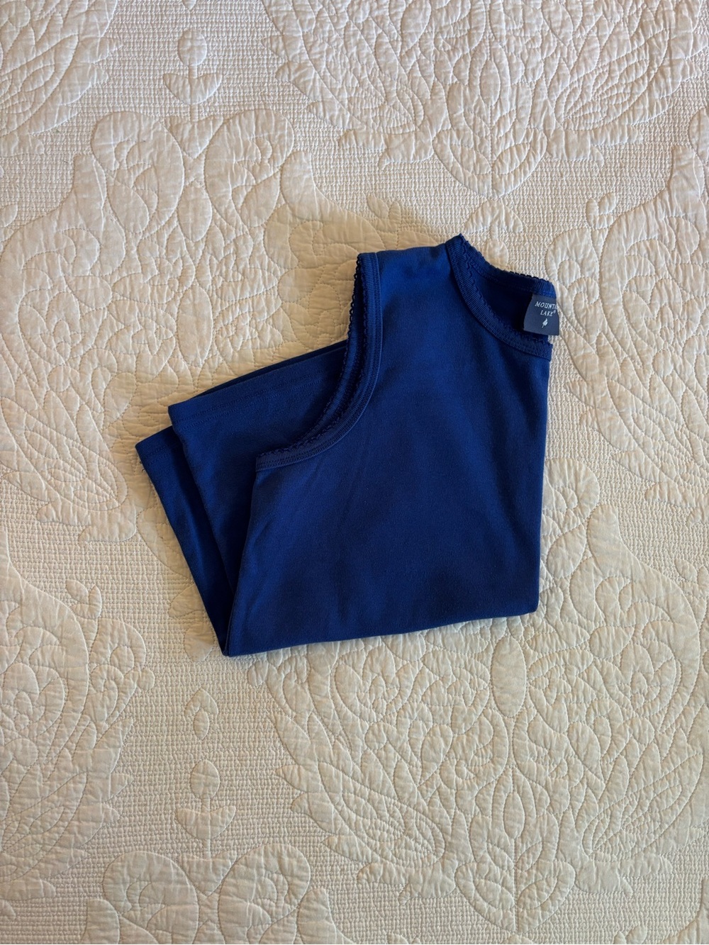 Vintage Mountain Lake Women’s Blue Top